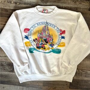 Vintage 1996 Disney White Crewneck Sweatshirt 25th anniversary